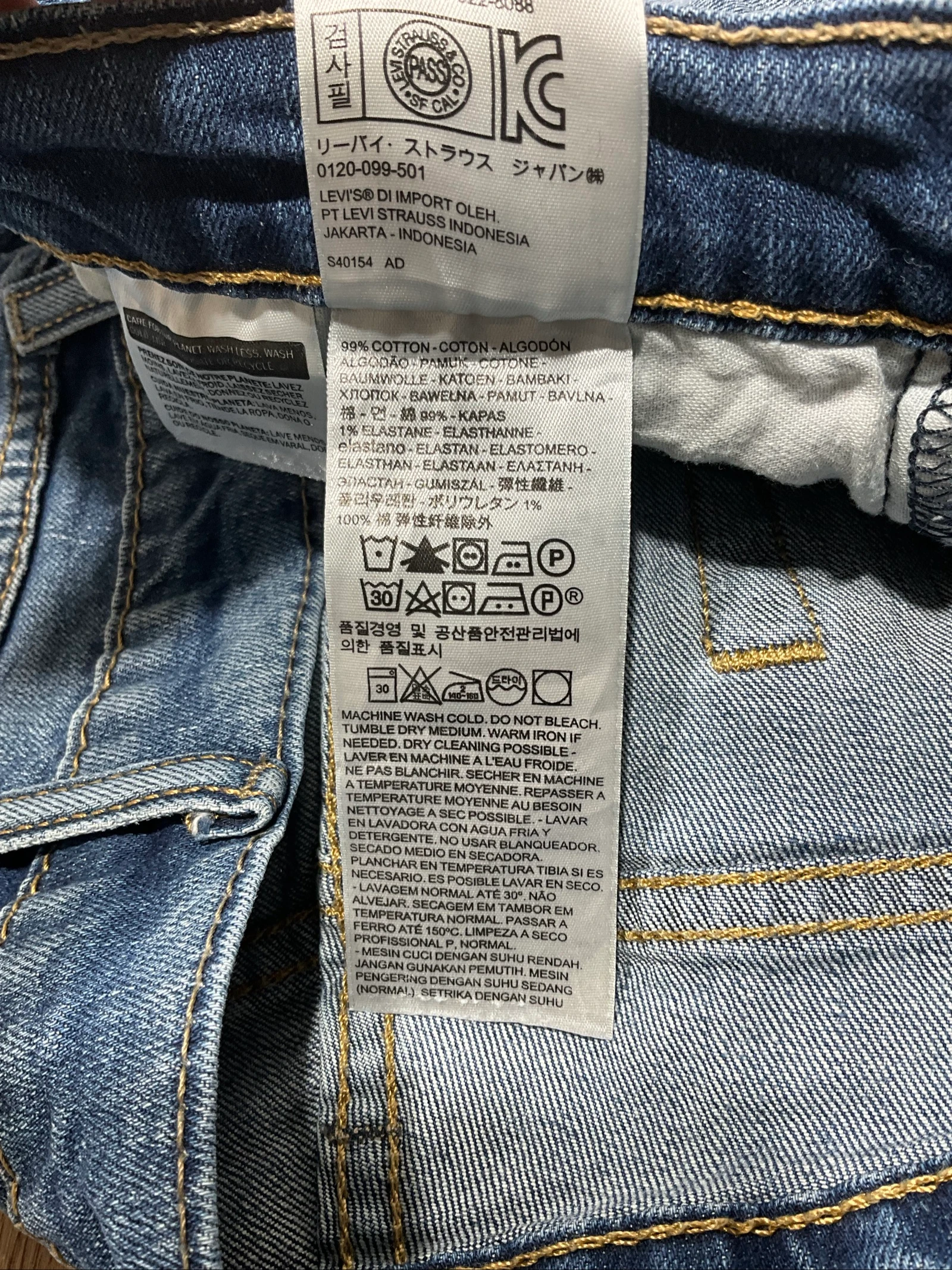 Jean Levi's Corte Recto W38 L32 Vintage 99% Algodón Azul lvh 256 – photo 11